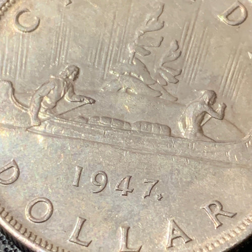 1947 Canadian Silver Maple Leaf Version Coin – EF Polished Condition