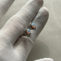 925 Sterling Silver Tri-Color Gemstone Earrings – Red, Blue & Green