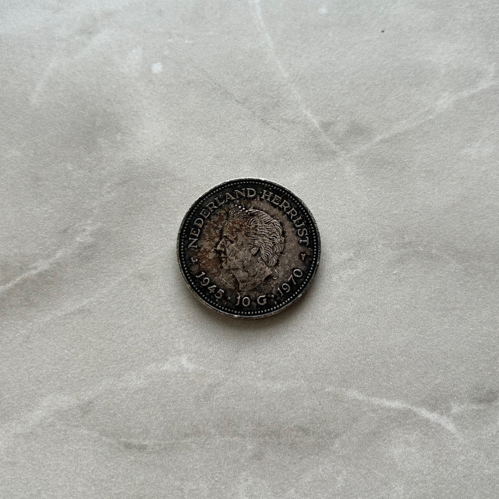 1970 Netherlands 10 Gulden .720 Silver Coin