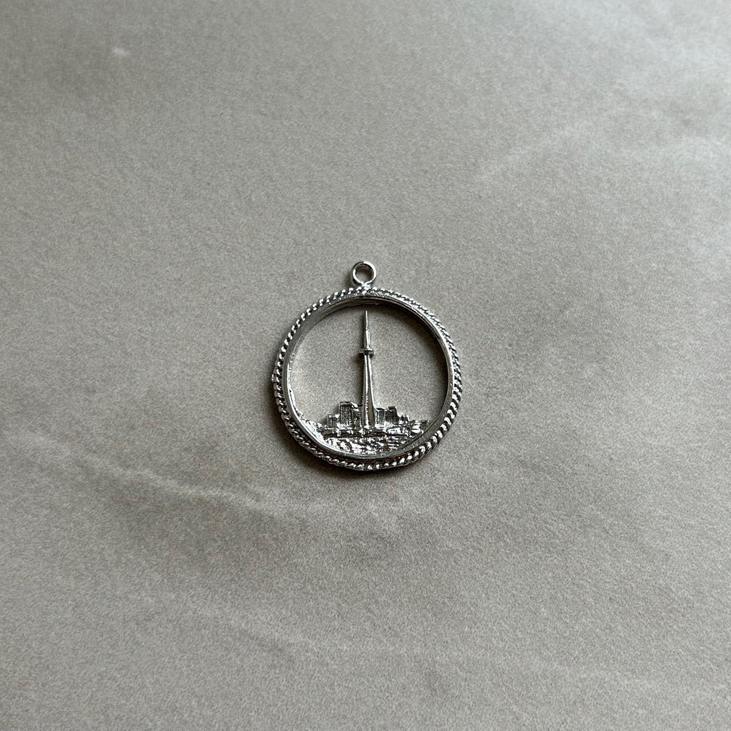 925 Sterling Silver Toronto CN Tower Skyline Charm